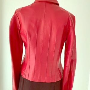 Leather snap front shirt